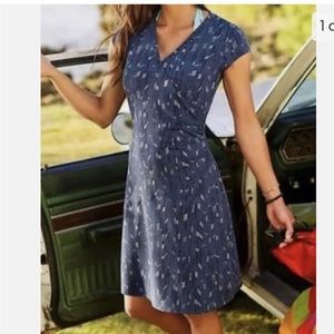 Athleta Blue faux wrap dress - size large